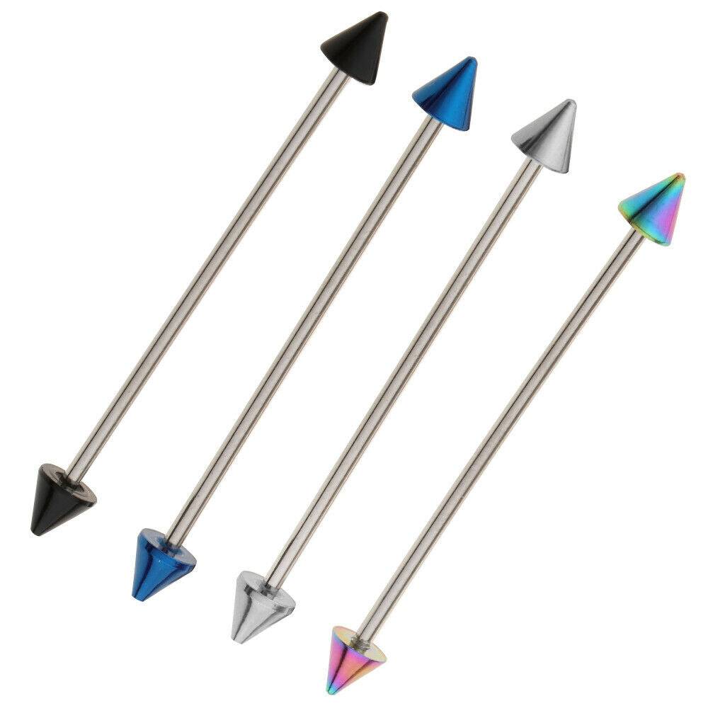 4 Pieces Stainless Steel Ear Tragus Ring Lip Tongue Bar Piercings Jewelry