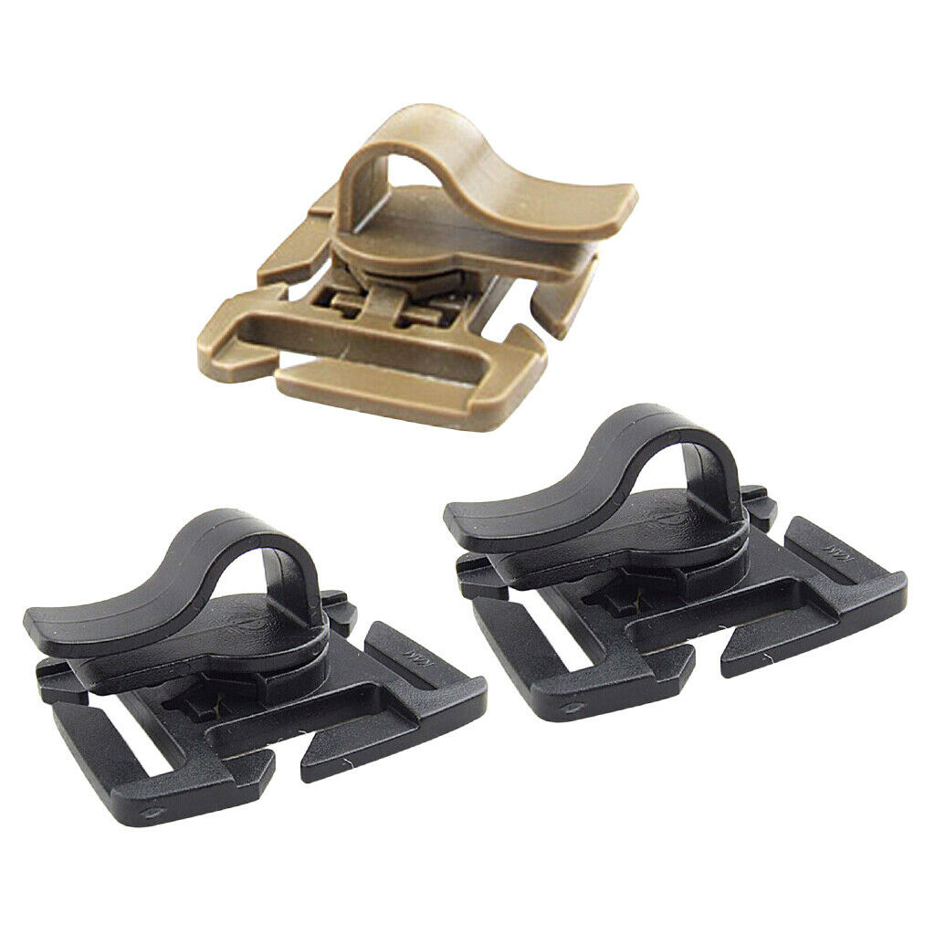 3pcs Hose Clip Travel Water Bladder Drinking Tube Buckle for Backpack Strap