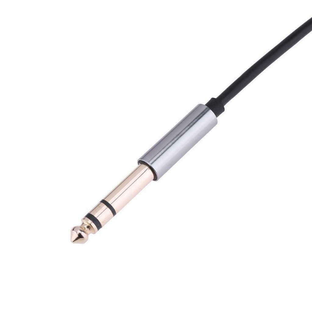 1.5m 3.5mm 1/8" Male To 6.35mm 1/4" Male Stereo Audio Cable +2 Adapter