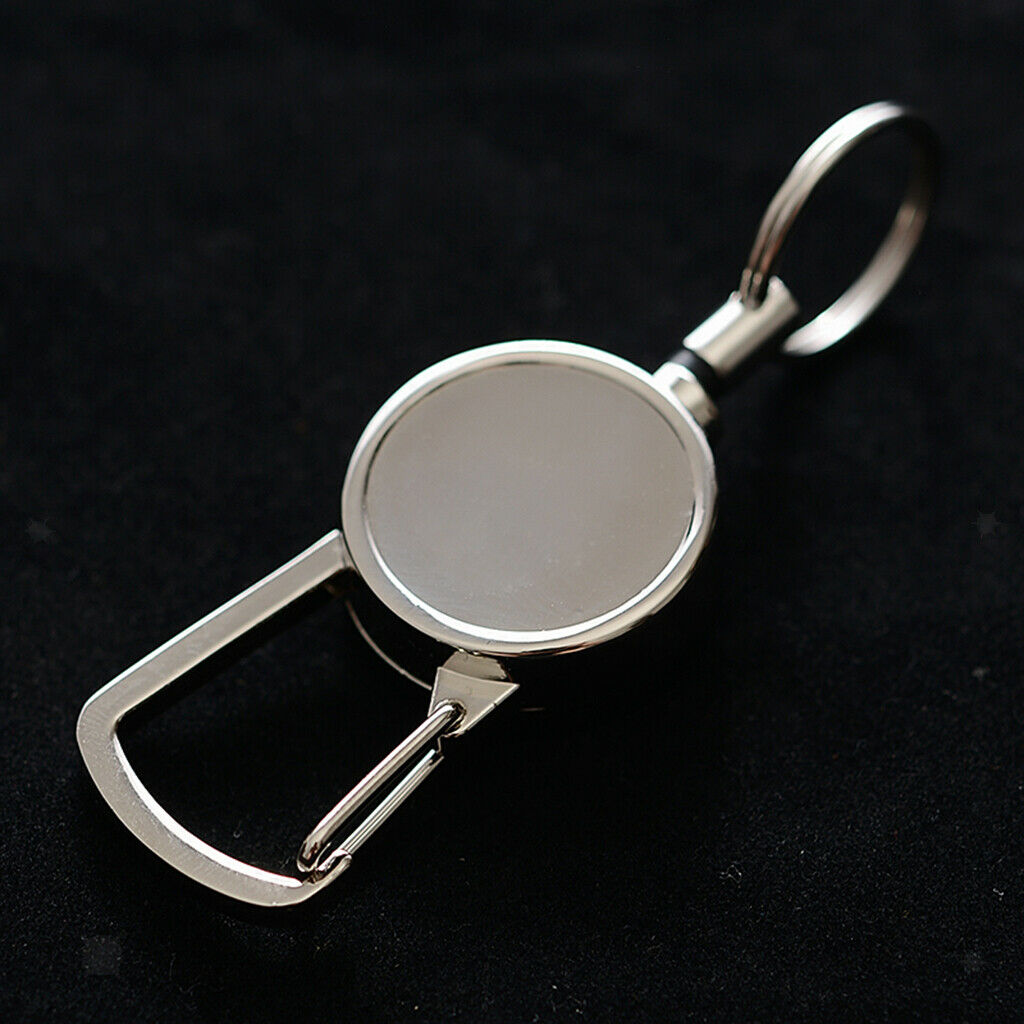 2 Pack Heavy Duty Key Holder Key Chain Buckle with Steel Cable Keyrings 50cm