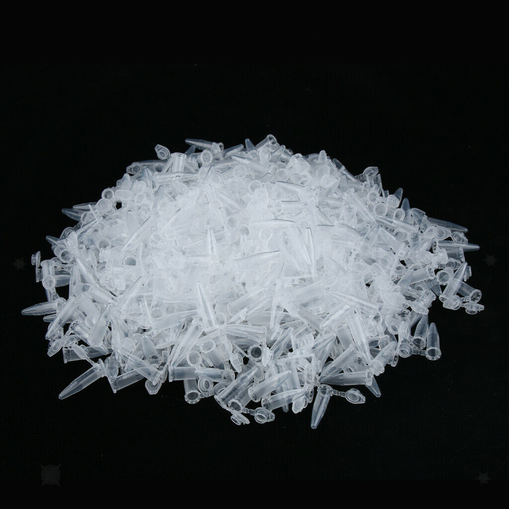 1000 Pieces 0.5ml Graduated Micro Centrifuge Test Tube Vial with Snap