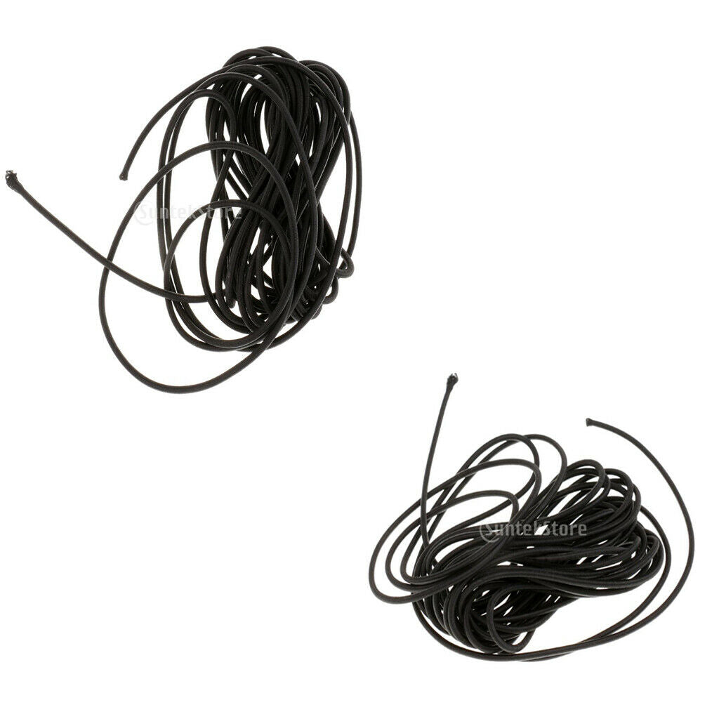 2 Pieces/Set 3mmx5m Elastic Bungee Ropes Shock Cords Tent Folding Pole Ropes