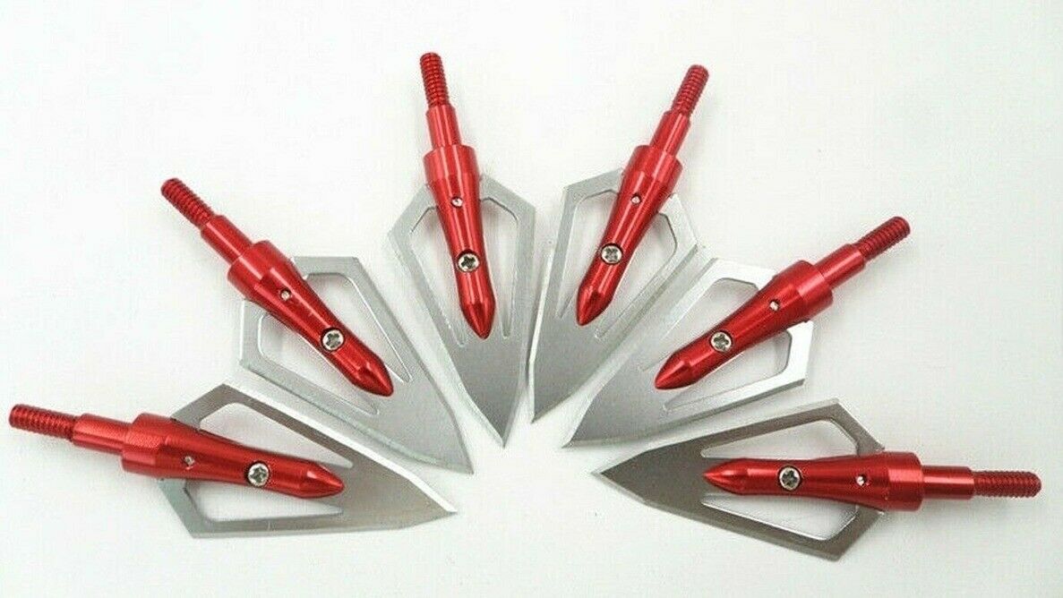 24Pcs Fixed 2 Blade 100 Grain Hunting Broadheads Arrowhead Filed Points Tips s