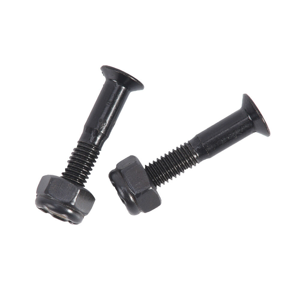 8 Pair Skateboard 25mm Black Hard Ware Bolts Parts Double Rocker Parts Screws Lt