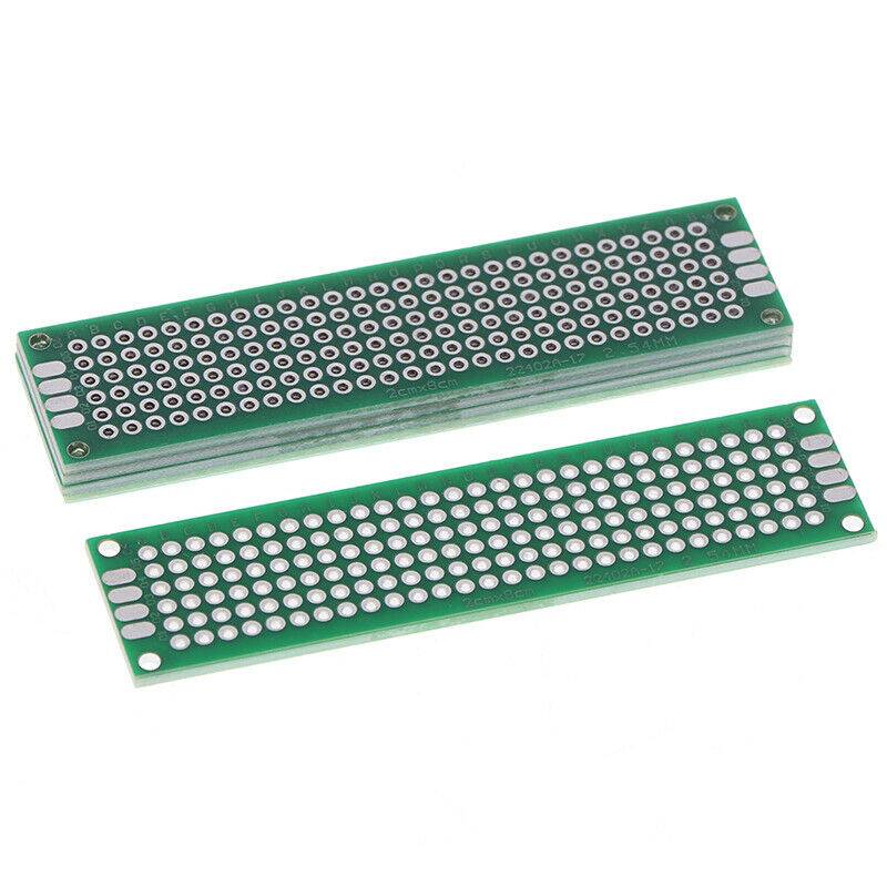 5X Double Side 2x8cm Prototype PCB Universal Printed Circuit Board Copper Pl Tt