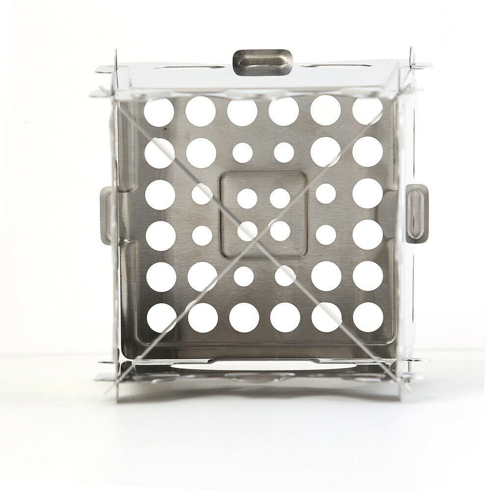 Portable Stainless Steel Wood Stove Outdoor Camping Foldable Burning Cooker