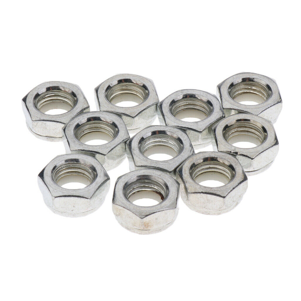 10pcs Skateboard Trucks Screw Nuts Mounting Axle Nuts Longboard Repair Gear