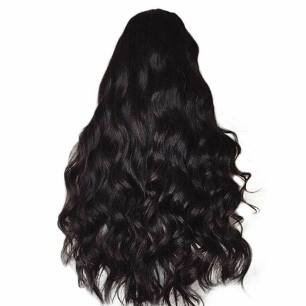 100% Remy Brazilian Human Hair Lace Front Wig Full Lace Wavy Wig Real Thick New.
