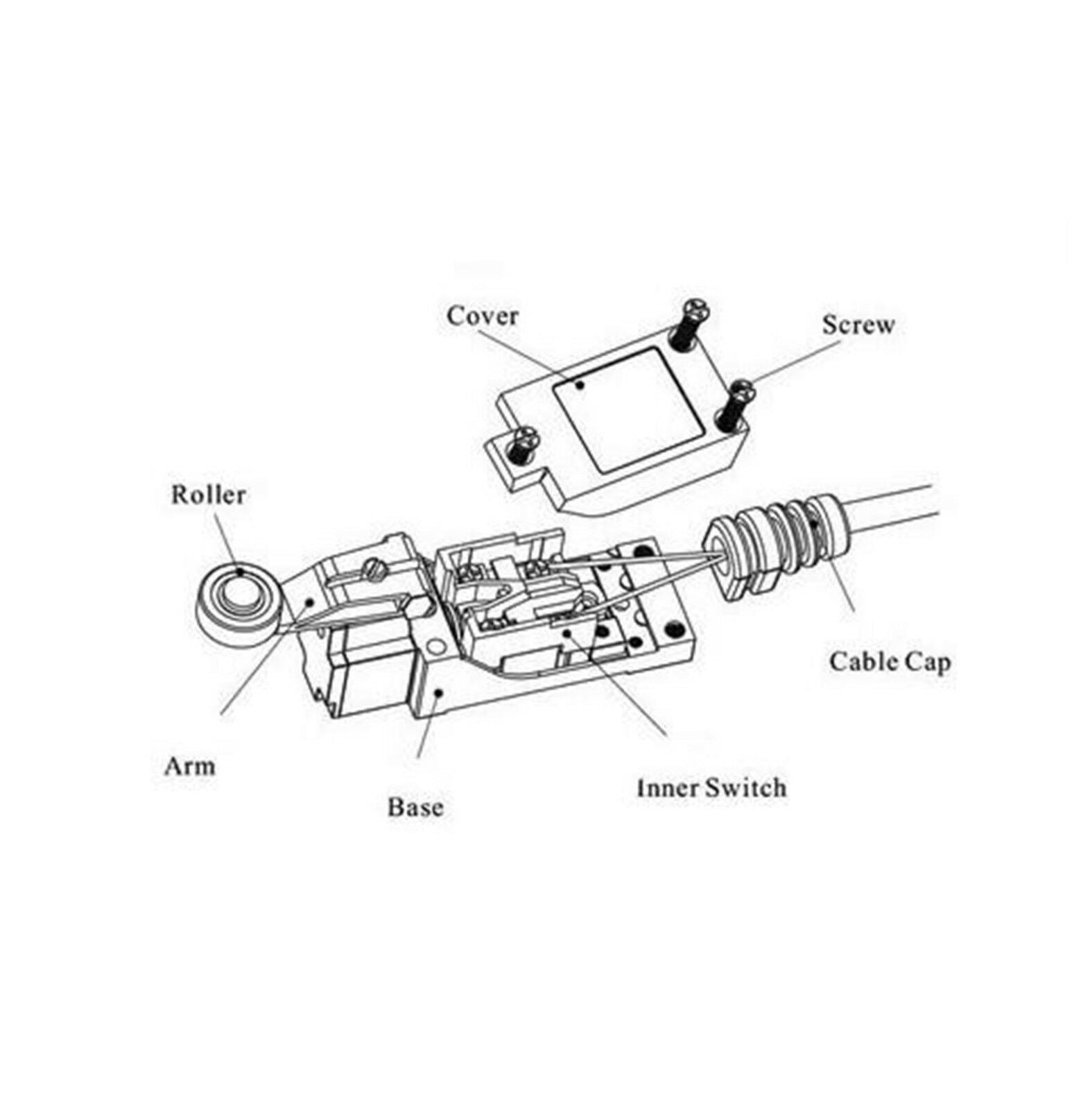 (1) XZ-8/107 NO+NC Micro Limit Switch SPDT Adjustable Rod Lever Type 5A 250VAC
