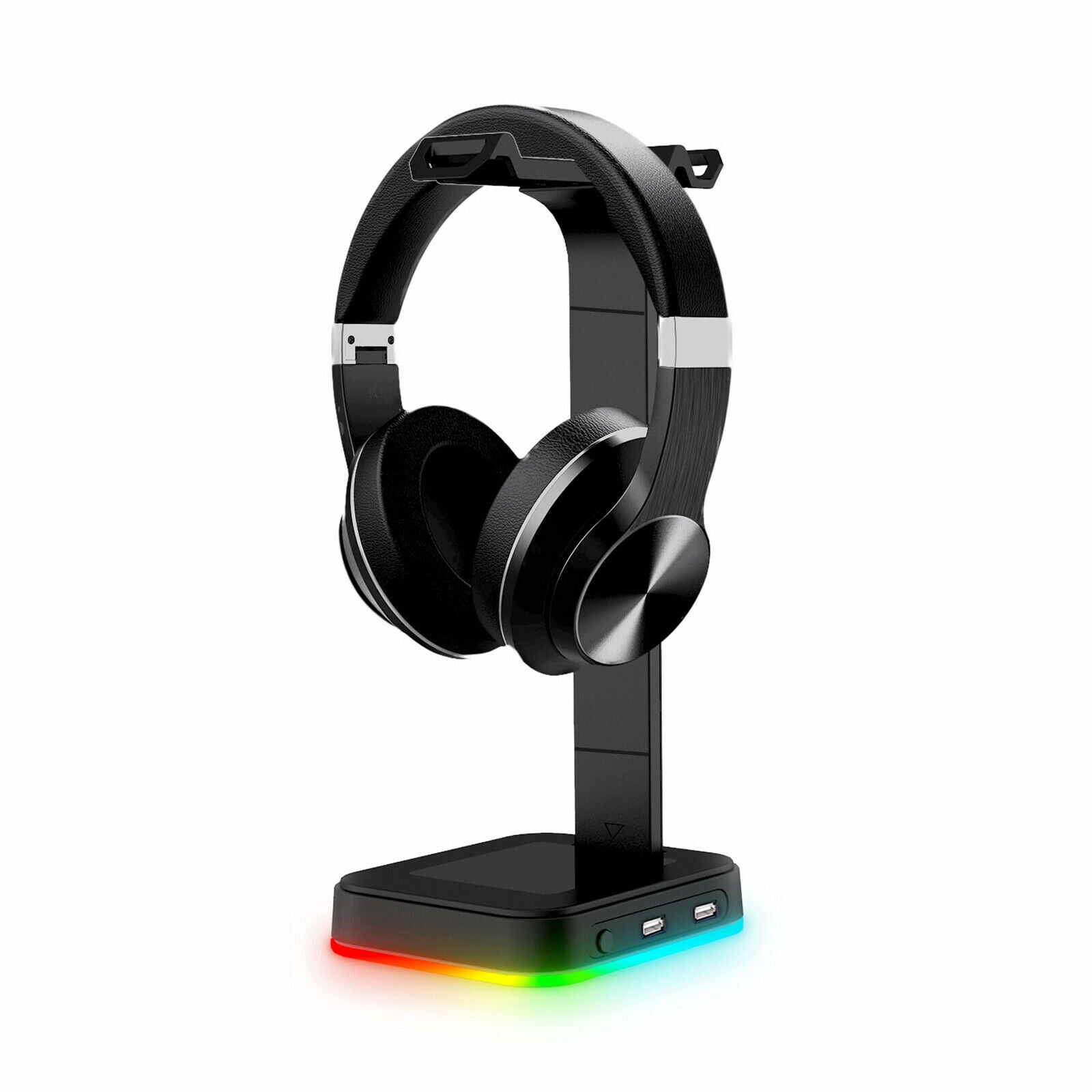 RGB Dual Headset Stand Gamer Headphone Hanger 2x USB Ports for Gamers Gifts