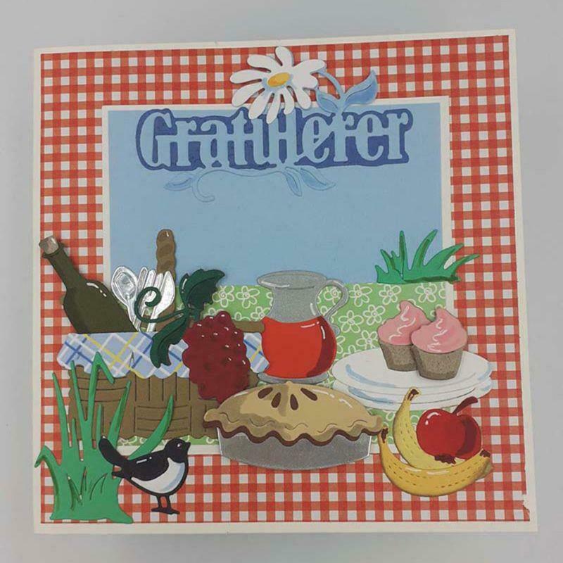 Picnic Metal Cutting Dies Scrapbooking Stencils DIY Album Paper Card Mold Decor