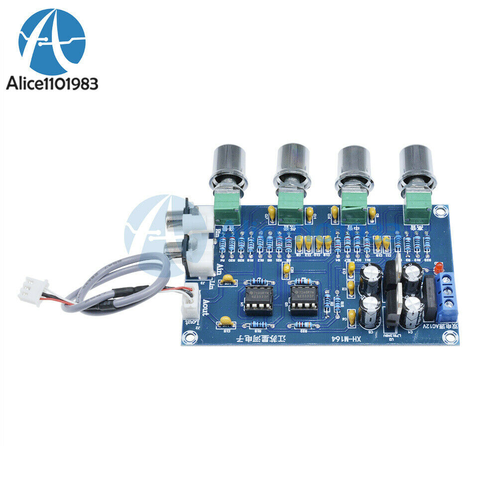 NE5532 Stereo Pre-amp Preamplifier Tone Board 12-24V AC Amplifier Board