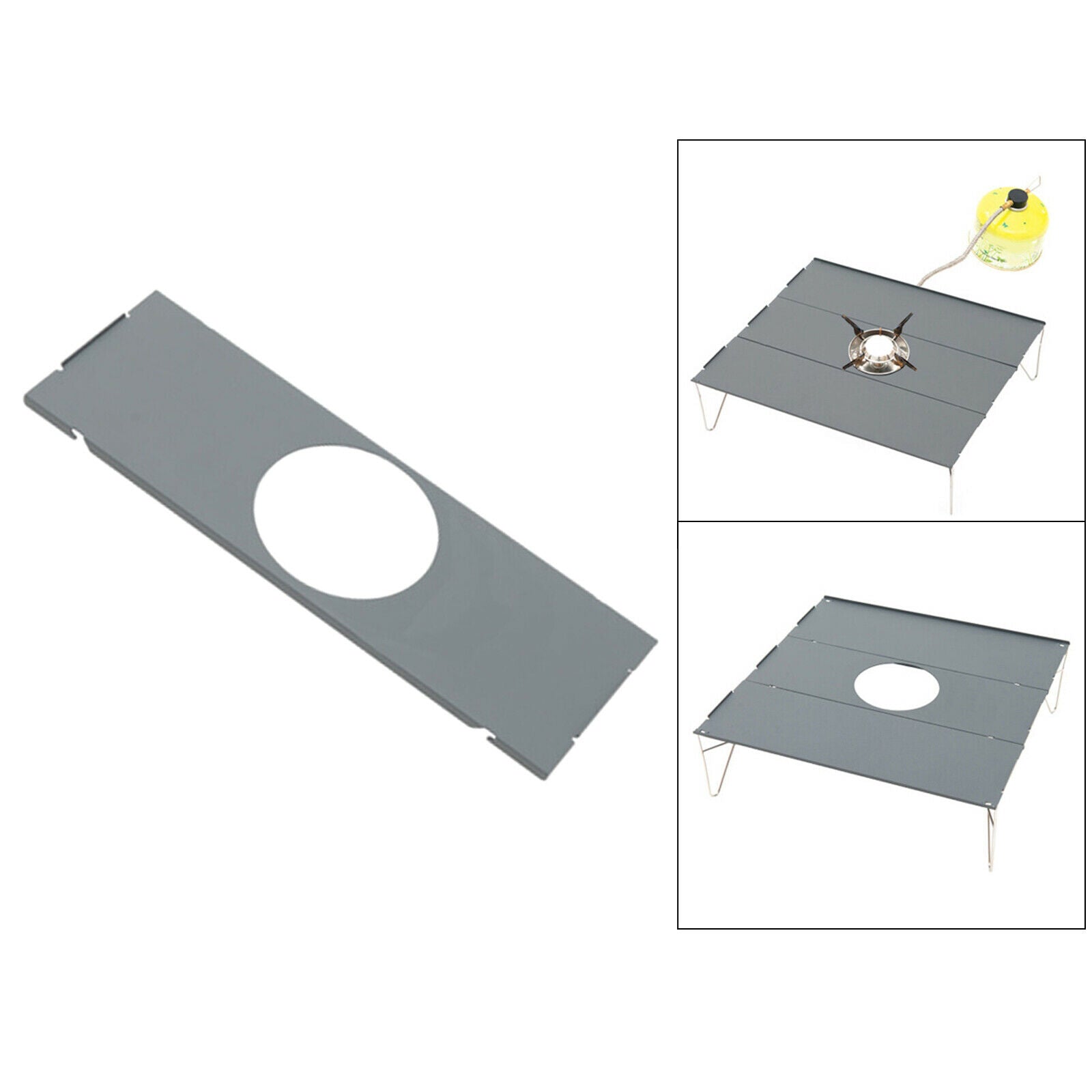 Table Aluminum Plate for Portable Beach Collapsible Picnic Backpacking BBQ