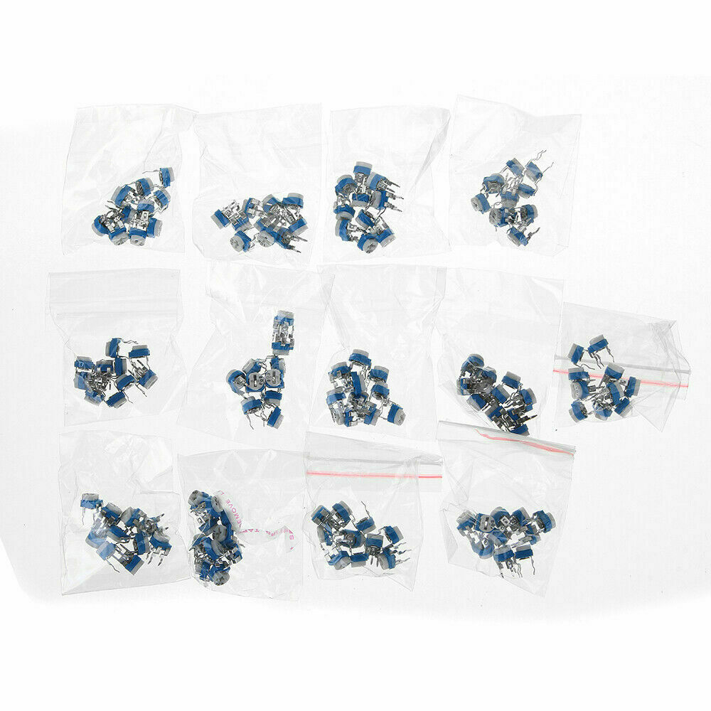 (100Ω–1MΩ) 130pcs 13 Values Variable Resistor Potentiometers Assorted Kit