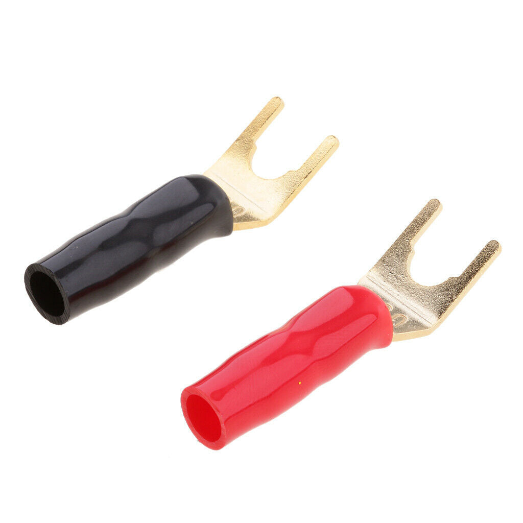 2x 4mm fork lugs speaker connector speaker fork plug connector