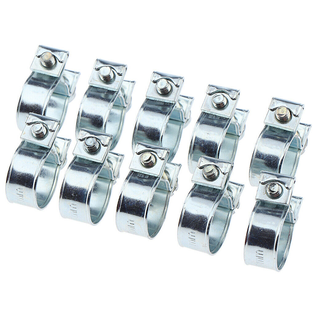 10pcs Hose Clip Water Pipe Hose Clamps Fuel Line Clamp-Ø 13 - 15mm