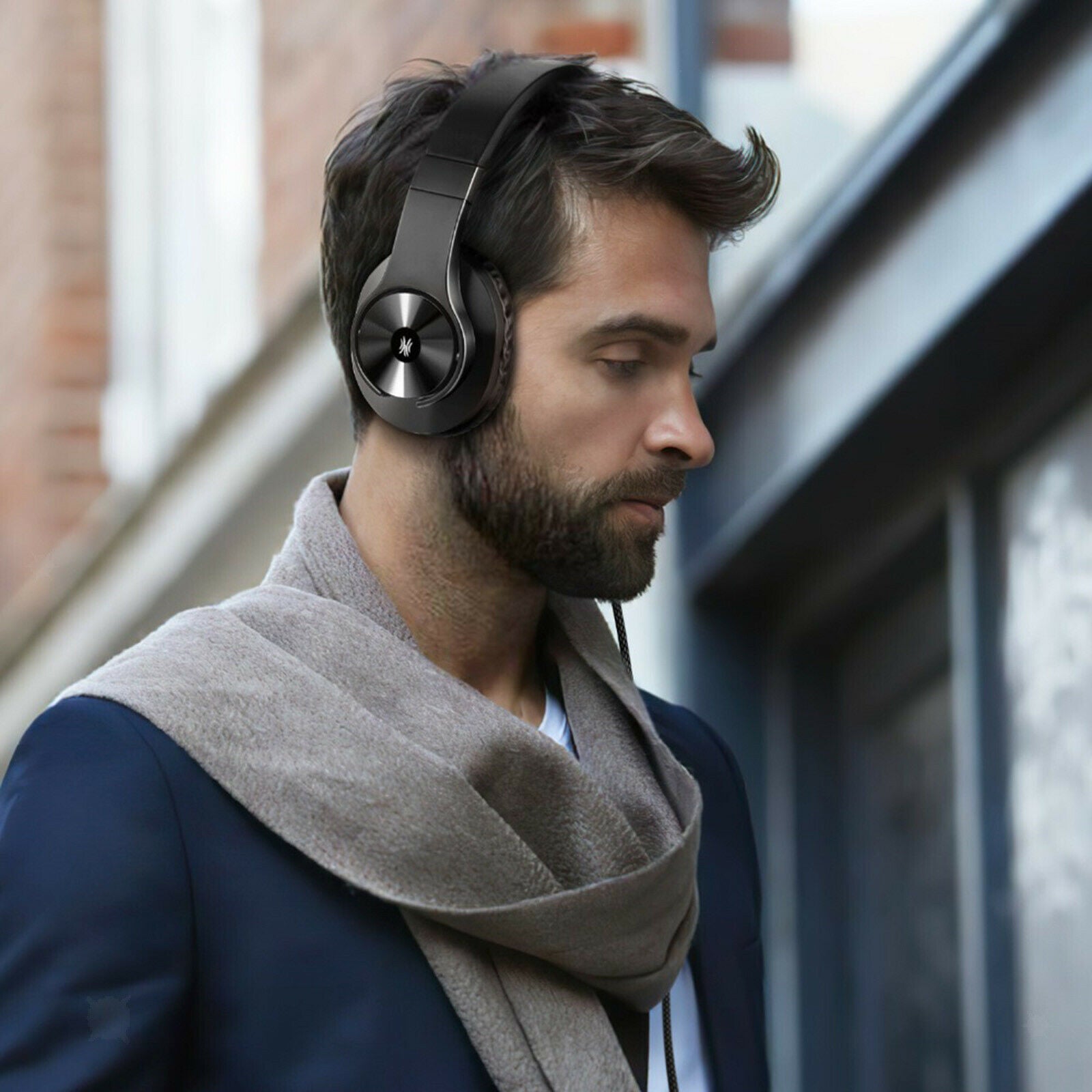 Wired Over Ear 3.5mm Headphones Portable for Recording Tablet Computer Black