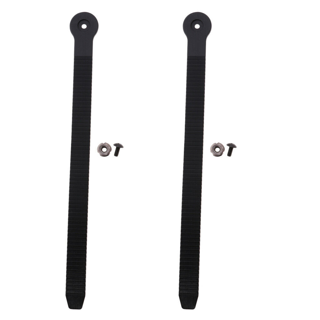 2Pcs PU Ice Inline Skating Strap Belt Buckle with Screws Nut Skates Accessories