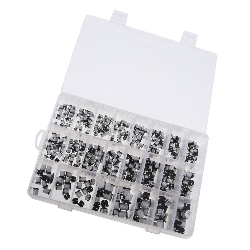 400Pcs (1uF - 1000uF) SMD Aluminum Electrolytic Capacitors Assortment Kit