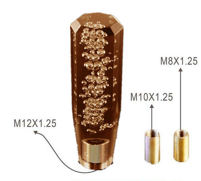 -XN1x Universal Octagon Crystal Bubble Manual Auto Car Shifter Shift Knob 150mm