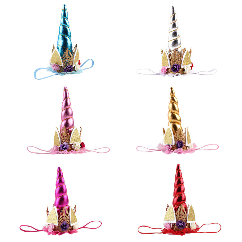 Headdress Colorful Hair Band Children Hair Accessories Birthday Party Rose Red