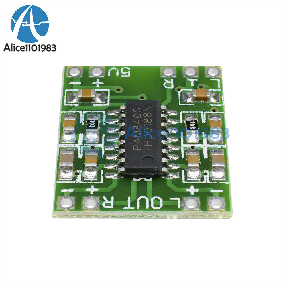 2pcs 2 Channel 3W Digital power PAM8403 Class D Audio Amplifier Board USB DC 5V