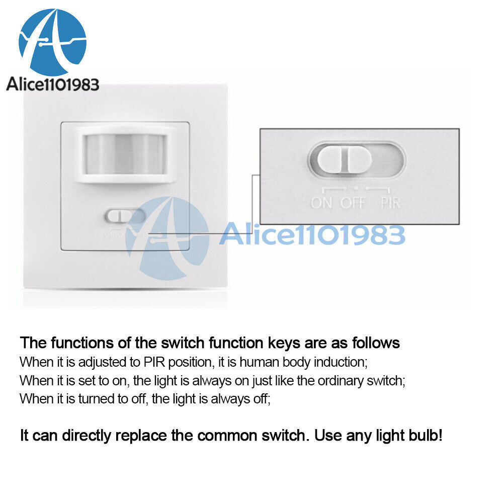 Human Body Infrared Sensor Module Switch AC110-240V 86 Panel Type 2-Wire