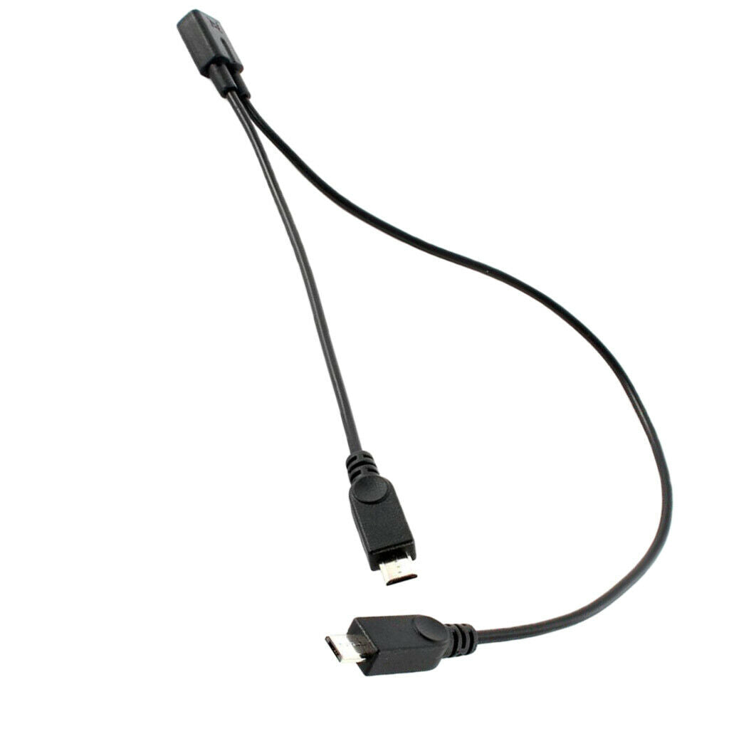Micro USB Data Charge Extension Cable Y Splitter Female to 2 Male Adaptor