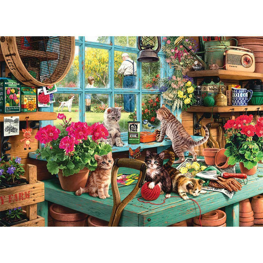 1000 Pieces Jigsaw Puzzles Lovely Cute Cats In the Balcony Animals Games Puzzle