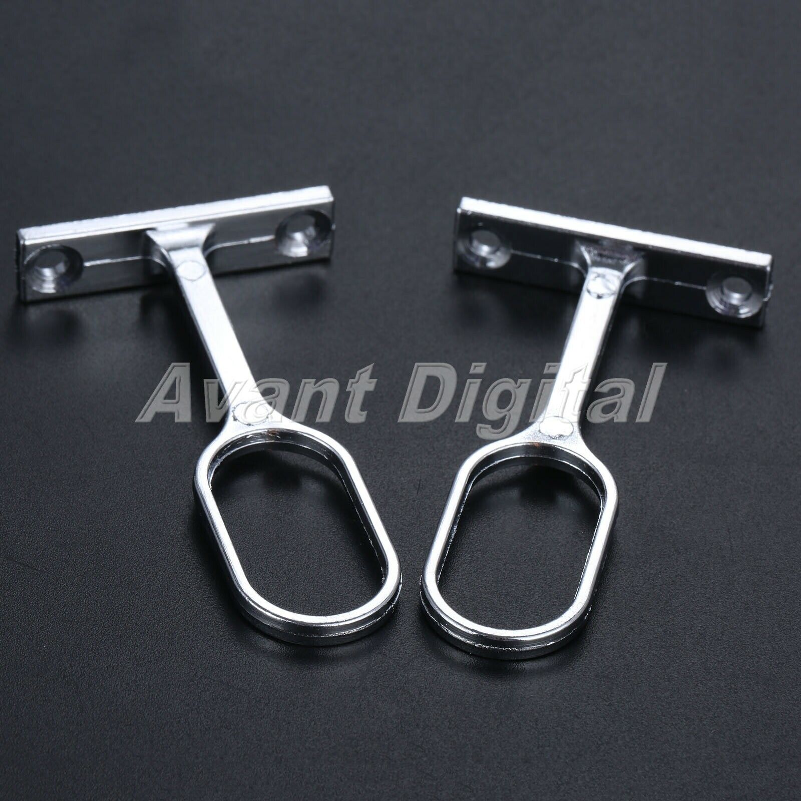 16mm Tube Dia Wardrobe Rod Rail End Alloy Bathroom Towel Brackets Support Set