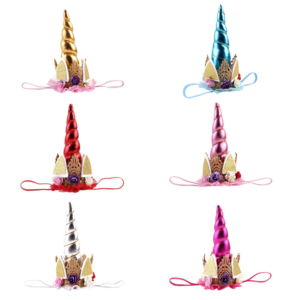 Headdress Colorful Hair Band Children Hair Accessories Birthday Party Rose Red