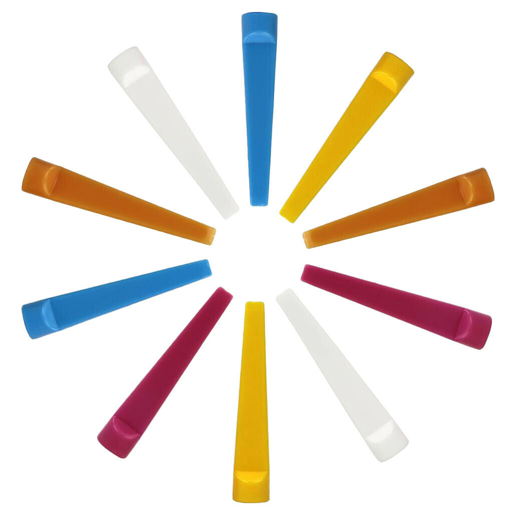10 Count Durable Plastic Wedge Golf Tees 74mm Random Color Golfer Training