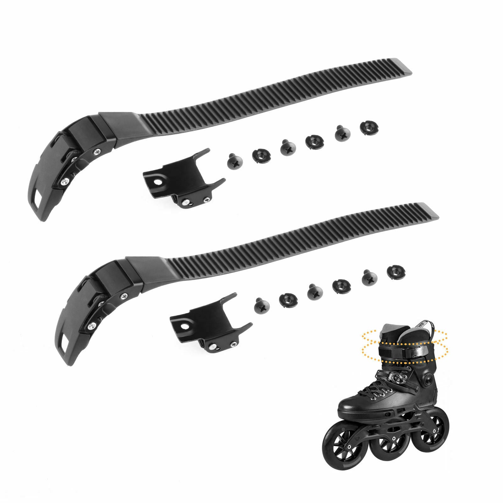 2 set Inline Roller Skate Strap and Buckle with Screws Nuts Replacement Parts