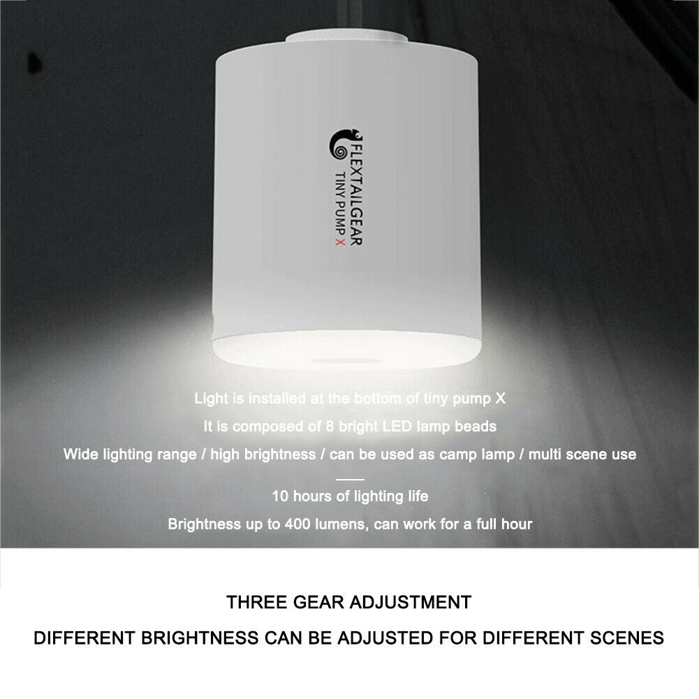 Mini Inflatable Pump Ultralight USB Charging Outdoor Air Pump Camping Light