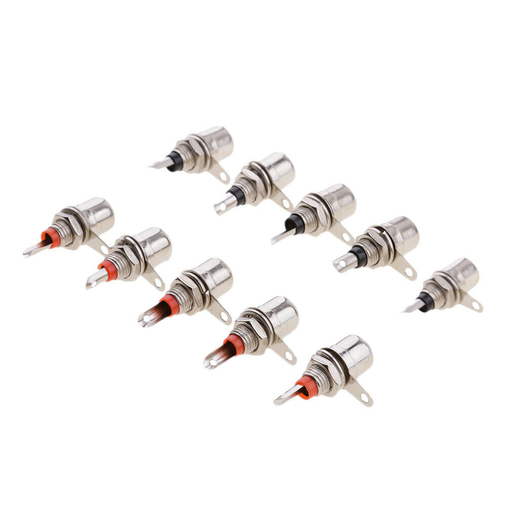 10x RCA Panel Female Audio Socket Amplifier Plug   Set Adapter Connector