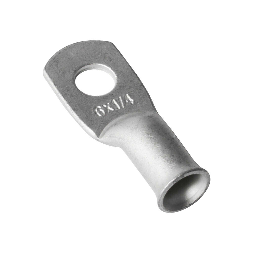 (10)Tinned Copper Lugs 6AWG-1/4 Welding Battery Conectors Ring Crimp Terminals