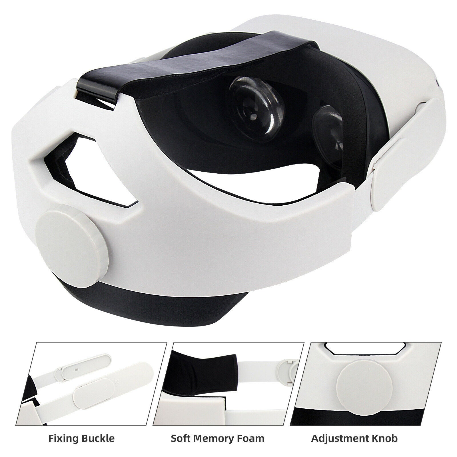 Adjustable VR Glasses Head Strap Replaces for Quest 2 Accessories