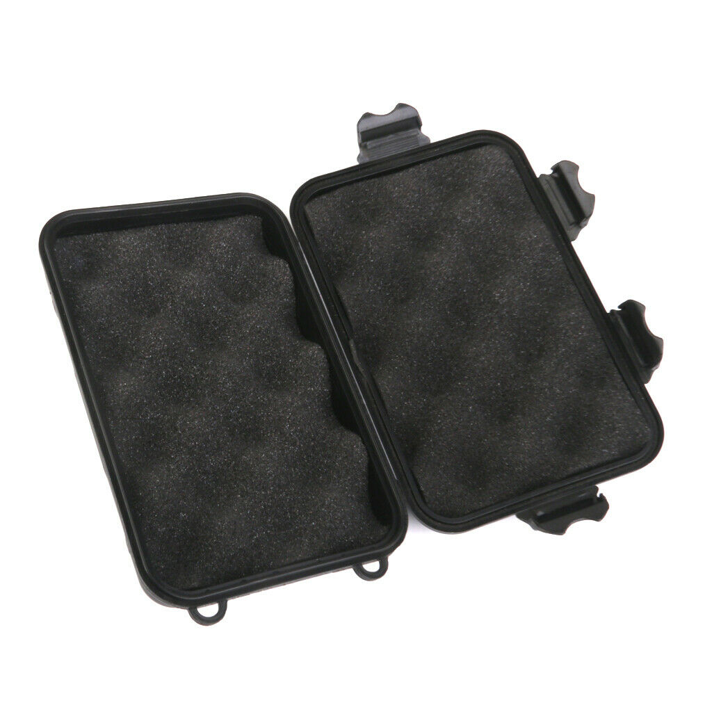 Storage Box Waterproof Foam Floating Survivor Case for Hiking L,Black