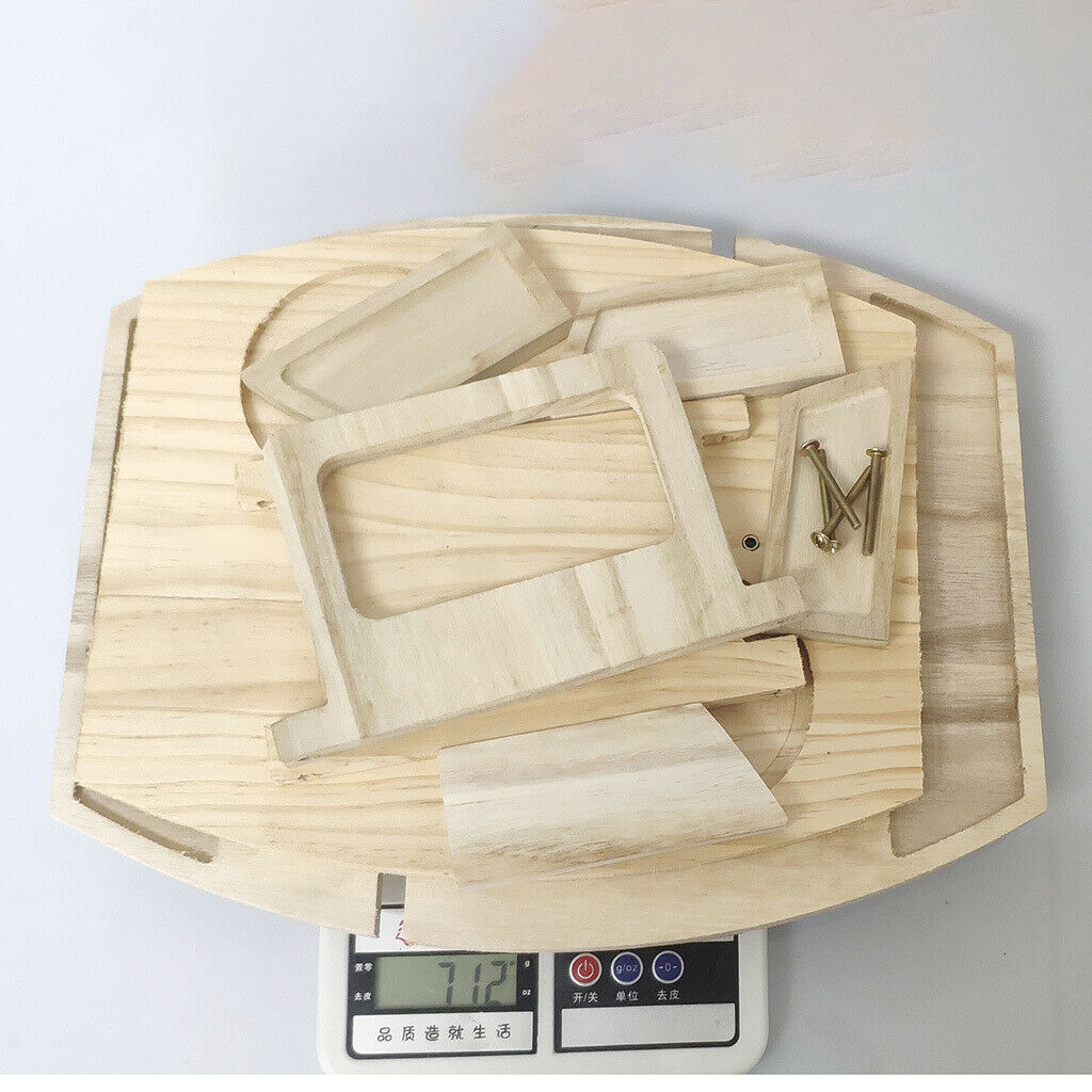Wood Picnic Table with Wine Glass Holder Snack Tray