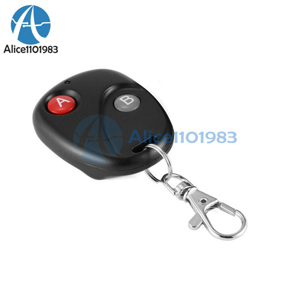 2PCS 433MHz RF Remote Control Key Garage Gate Door Transmitter Wireless DC 12V