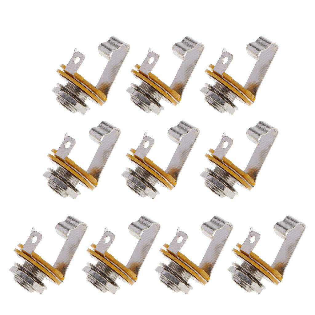 10pcs 1/4 \ 6.35mm mono AC / DC input jack socket for microphone socket,