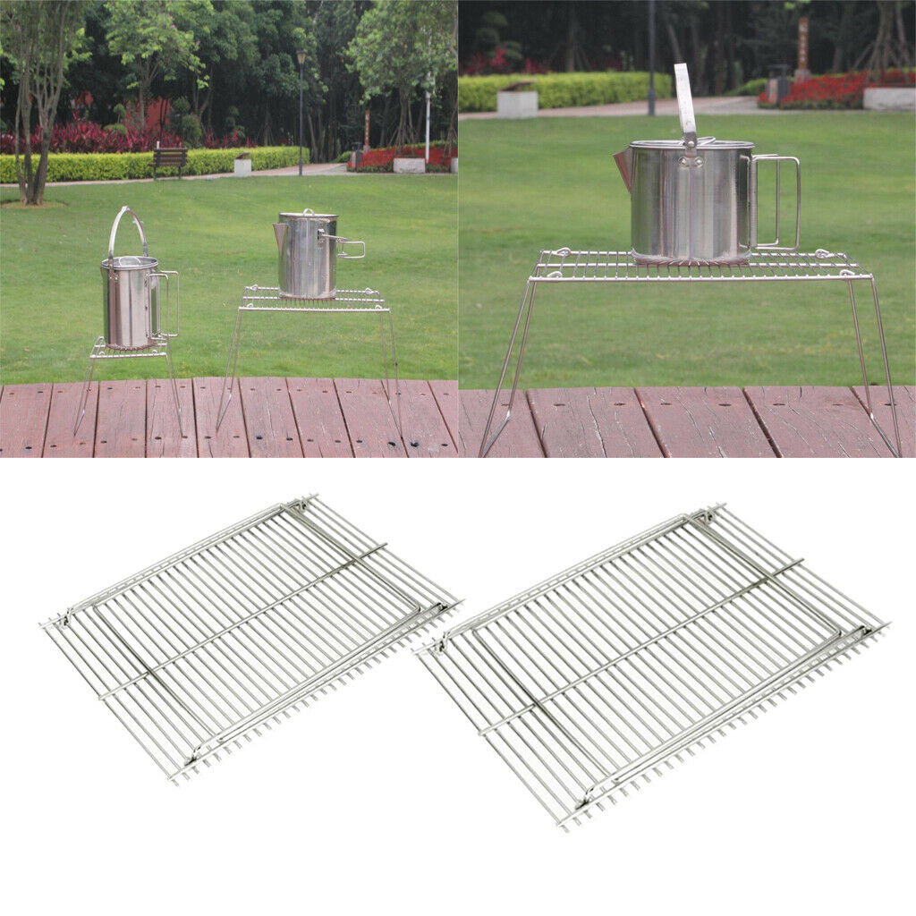 Portable Charcoal Barbeque Grill Stainless Steel for Outdoor Hiking BBQ