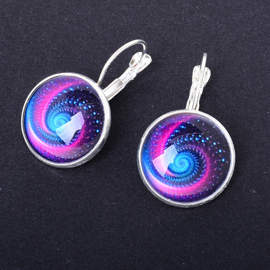 Unique Dazzling Galaxy Star Time Gem French Huggie Fashion Earrings