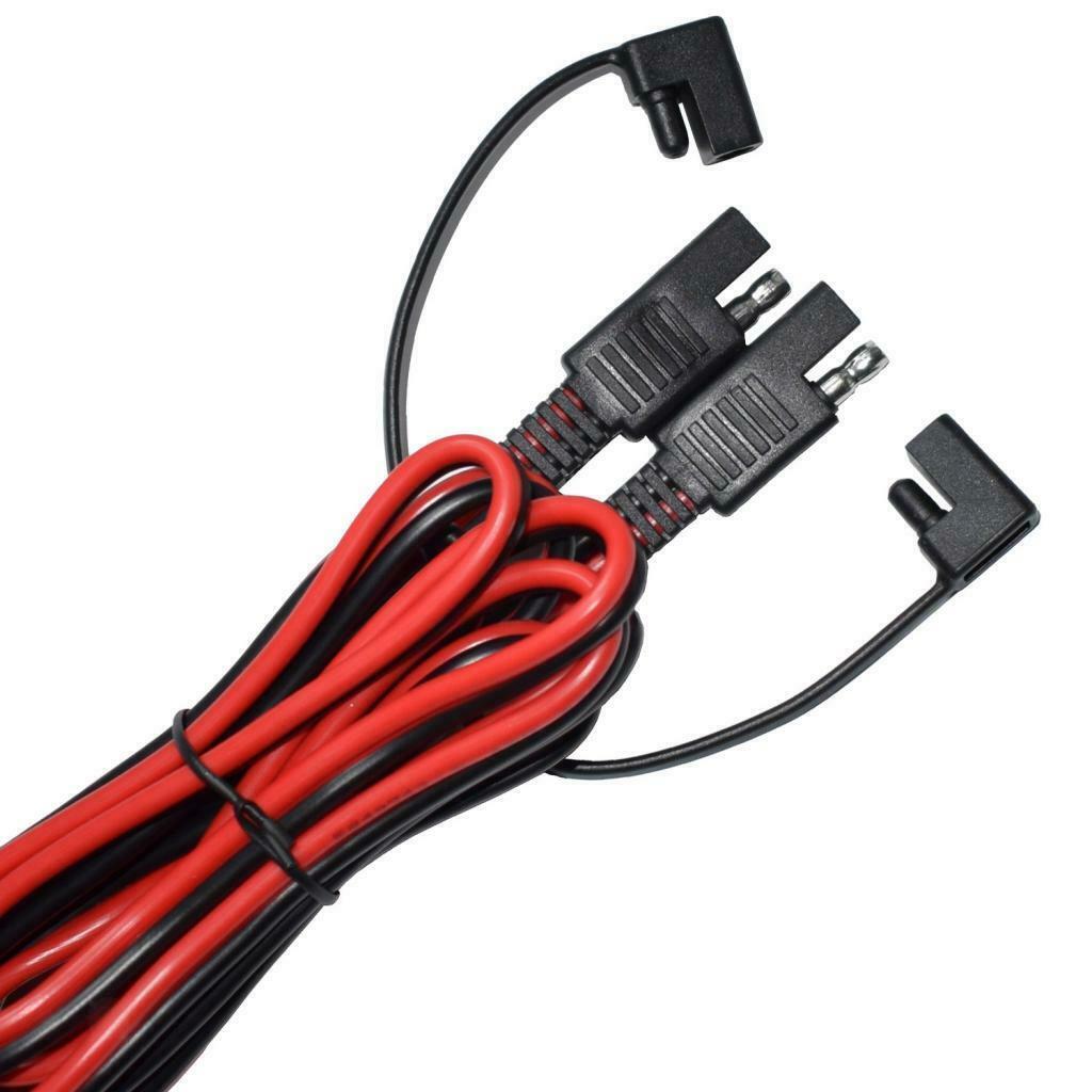 2m SAE to SAE Connector DC Power Automotive Extension Cable 14AWG New 20A