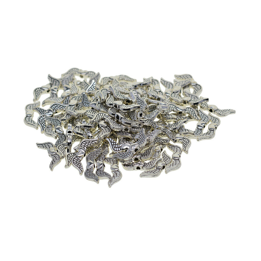 100 x metal angel wings metal beads spacer beads beads spacer beads