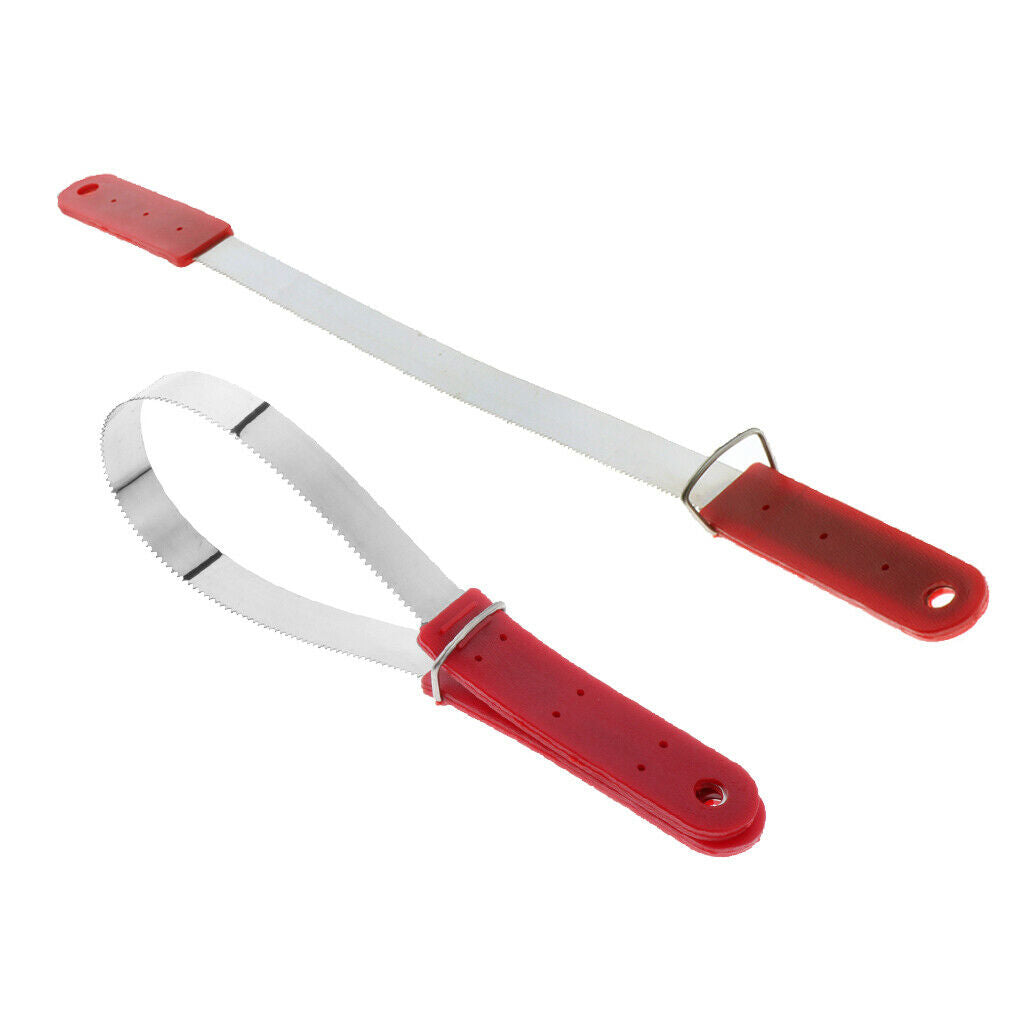 2 Pieces Stainless Steel Animal Equine Sweat Scraper Random Color Horse Care