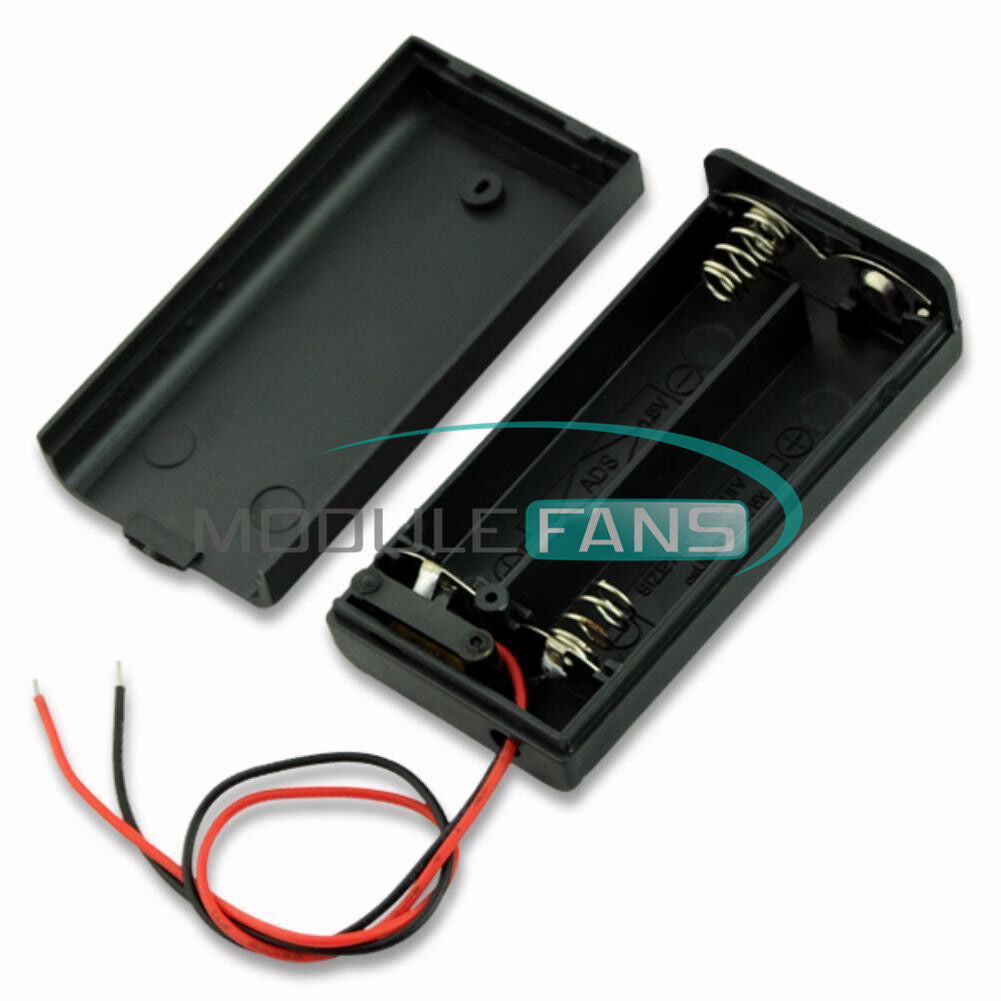 5PCS 2A Battery Holder Box Case with ON/OFF Switch and Cover for 2AA battery M