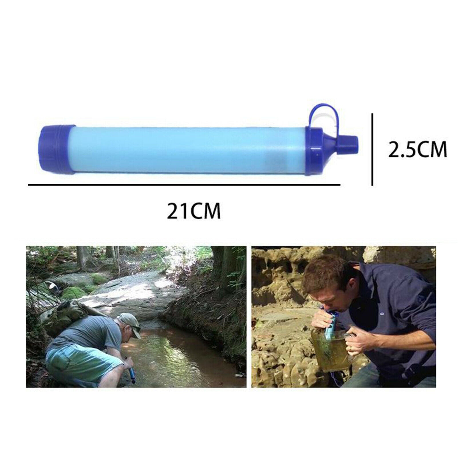 Portable Water Filter Staw Water Purifier for Camping Hiking Traveling