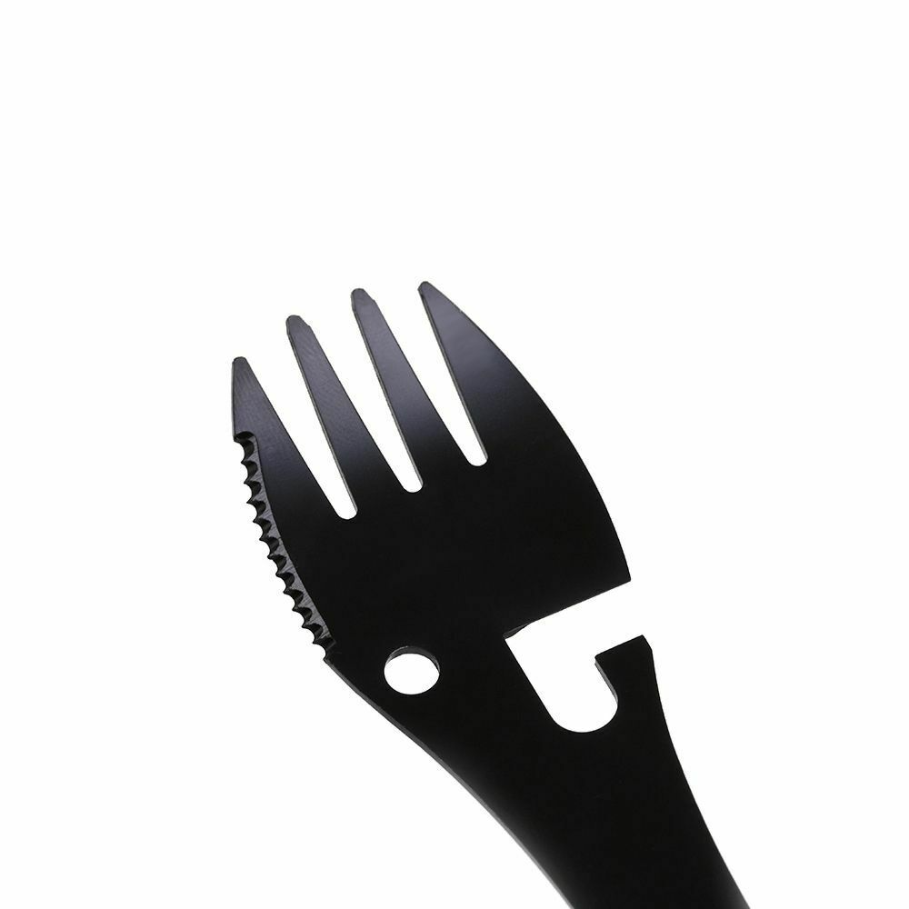 Steel Bottle Opener Can Opener Outdoor Tool Fork Spoon Camping Survival EDC Kit