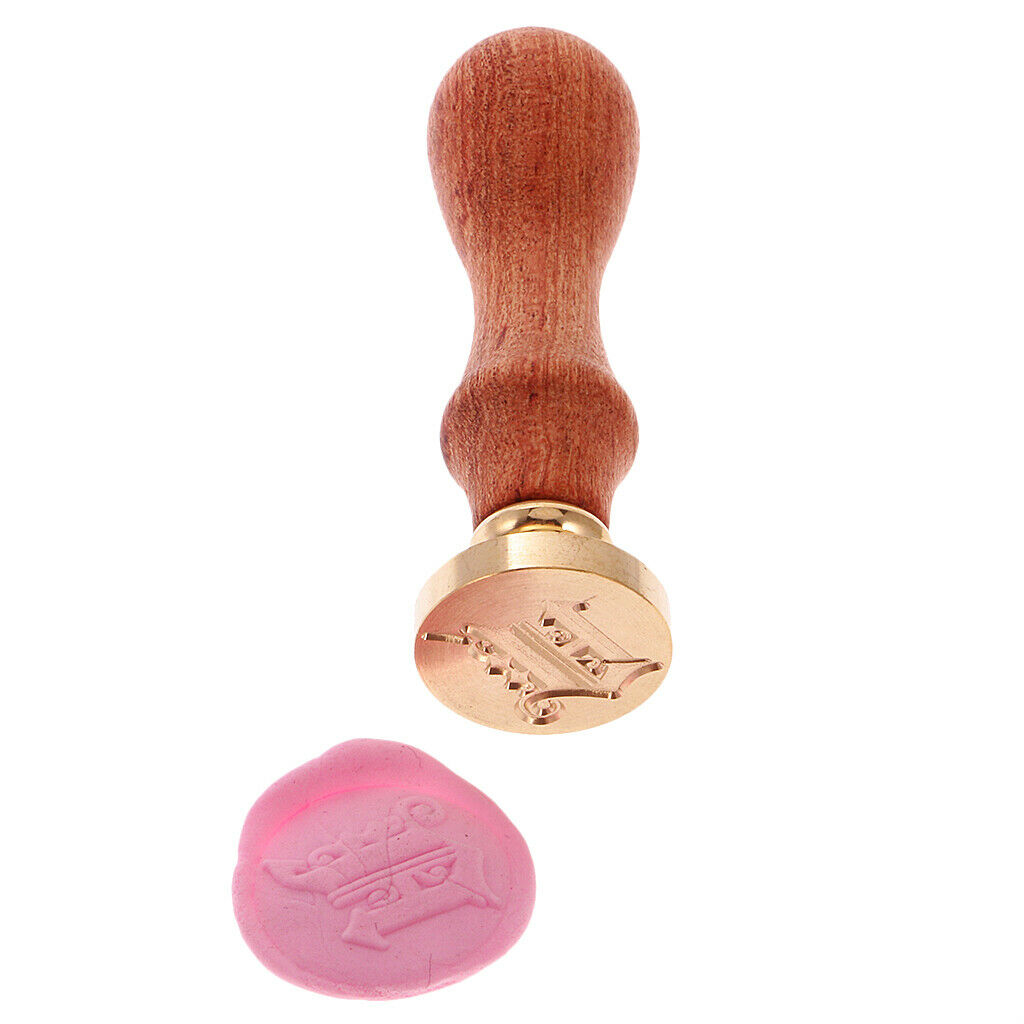 Stylish Initial Wax Seal Stamp Envelope Invitations Label Capital Letter #A